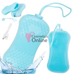 Accesoriu din silicon pentru baie cu 2 suprafete - VK 24405 Albastru